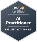 Insignia oficial de AWS AI Practitioner