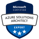 Insignia oficial de Microsoft Azure Solutions Architect