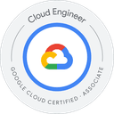 Insignia oficial de Google Cloud Associate Cloud Engineer